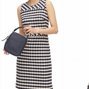J Crew Sheath Dress In Gingham Tweed